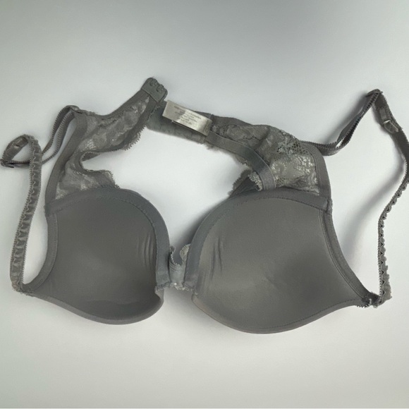 Victoria's Secret Lacy Gray Pushup Bra 32C - Picture 14 of 16